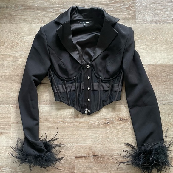 Feather Fever Corset w/Boning Top - Picture 4 of 5